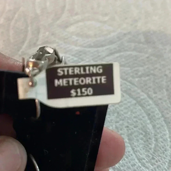 Sterling silver 924 meteorite with quarts earrings - Picture 4 of 6
